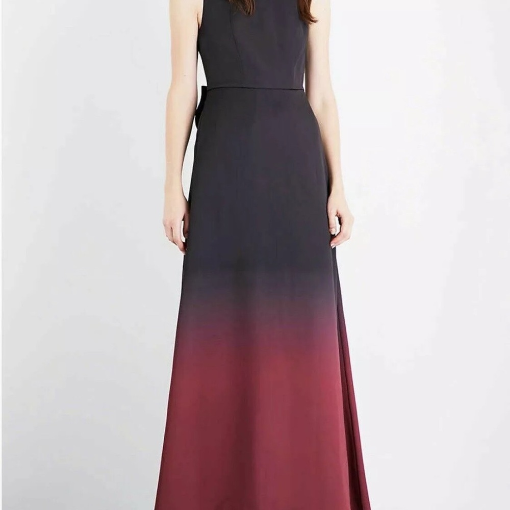 Elegant Ted Baker Black and Red Ombre Dress
